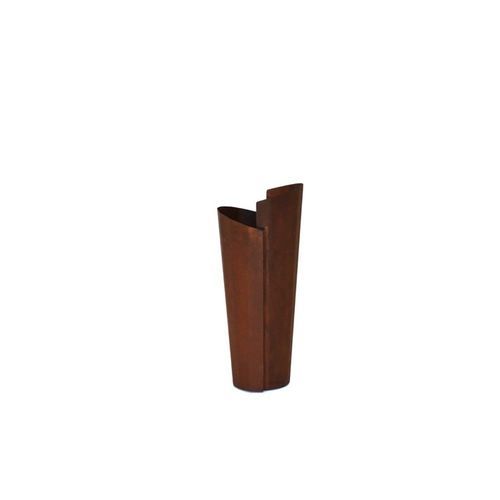 Moderne Vase - INCASTRO - Trackdesign - COR-TEN®-Stahl / handgefertigt / bodenstehend