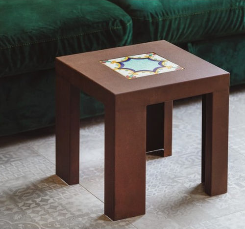 Moderner Couchtisch - UGO - Trackdesign - COR-TEN®-Stahl / Gestell aus Stahl / quadratisch