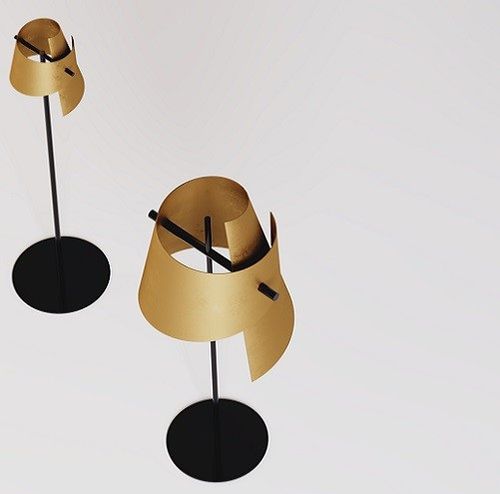 Stehleuchte - COCHLEA - Trackdesign - aus lackiertem Stahl / modern / schnurlos