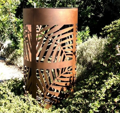 COR-TEN®-Stahl-Abfallbehälter - NATURA  - Trackdesign - für Außenbereich / modern / für Privatgebrauch