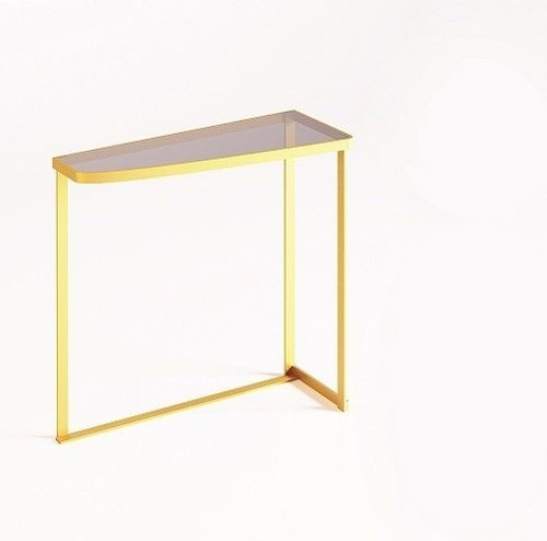 Moderner Konsolentisch - JACKIE - Trackdesign - Hartglas / Gestell aus poliertem Messing / für Privatgebrauch