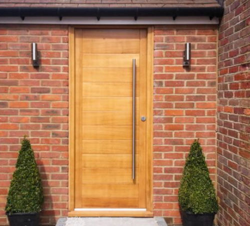 Eingangstür - Authentic Timber Windows Ltd - Holz / einflügelig / halbverglast