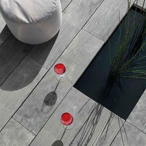 Betonplattenbelag - TIMBER - Bivois - für Außenbereich / für Terrasse / für Garten