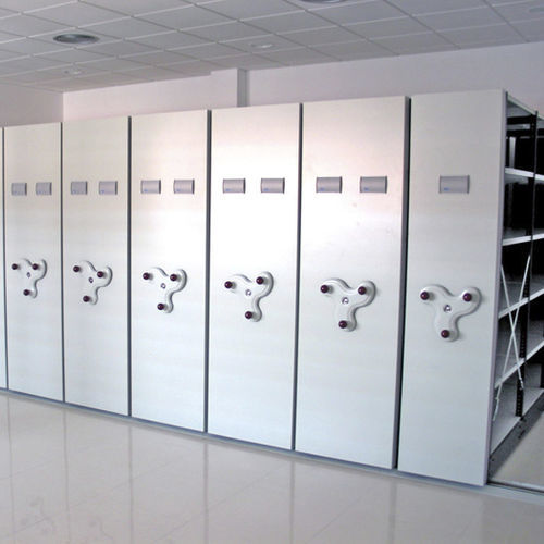 Hoher Aktenschrank - ARCHIBLOC - DESLI-BLOC.S,L - Metall / mit Schiebetür / Industriedesign