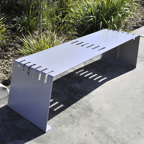 Moderne Bank für den öffentlichen Raum - ASTON  - Urban Fountains and Furniture - Stahl / Aluminium / für Gewerbegebrauch