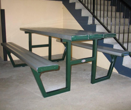 Moderner Picknicktisch - PT04  - Urban Fountains and Furniture - Metall / Gestell aus Metall / rechteckig
