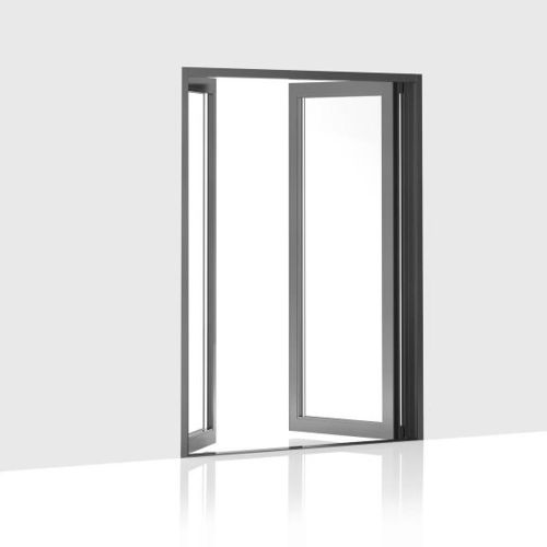 Einflügelige Fenstertür - 343 - Centor - Aluminium / mit Dreifachverglasung / wärmeisoliert