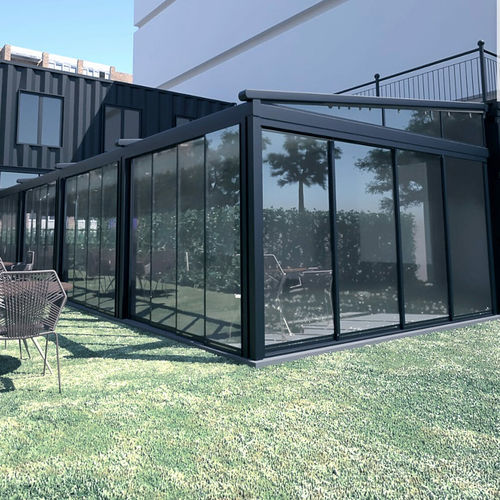 Glasschiebetür - ORIZZONTE THERMO - Aluminante - Aluminium / mit Doppelverglasung / wärmeisoliert