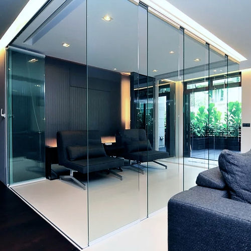 Schiebetrennwand - ASPETTO - Aluminante - Glas / für professionellen Einsatz / Büro