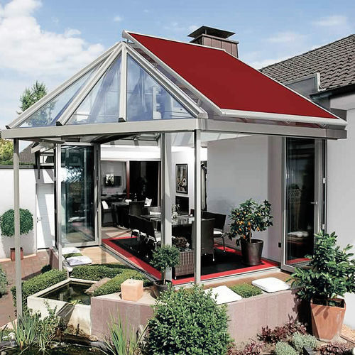 Jalousie für Verandas - DAZZONI - Aluminante - für Glasdach / Stoff / Aluminium