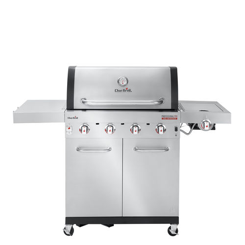 Gas-Gartengrill - PROFESSIONAL PRO S 4 - CHARBROIL - auf Rollen / Gusseisen / Edelstahl