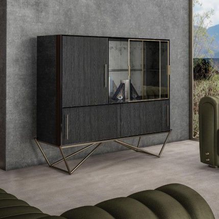 Hohes Sideboard - HINES - Porus studio - modern / lackiertes Holz / Esche