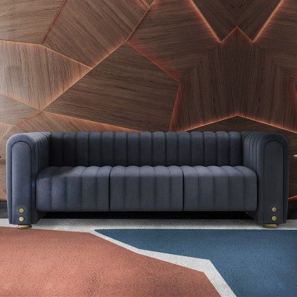 Modernes Sofa - INGLEWOOD - Porus studio - Leder / grau / rot
