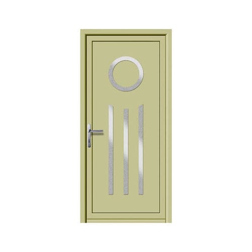 Eingangstür - ELEMENTS : CALCIO  - ALUPORTA - Aluminium / einflügelig / halbverglast