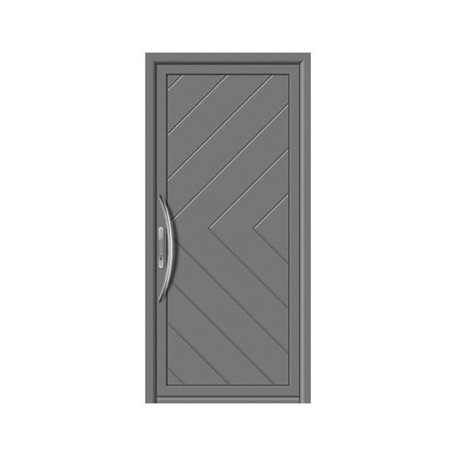 Eingangstür - RANURADOS : CARBONO - ALUPORTA - Aluminium / einflügelig / lackiert