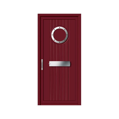Eingangstür - RANURADOS : CINC  - ALUPORTA - Aluminium / einflügelig / ohne Verglasung