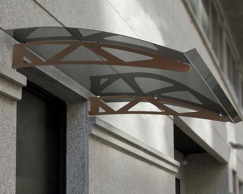Vordach für Eingang - VARSOVIA  - ALUPORTA - Aluminium / Polycarbonat / gebogen