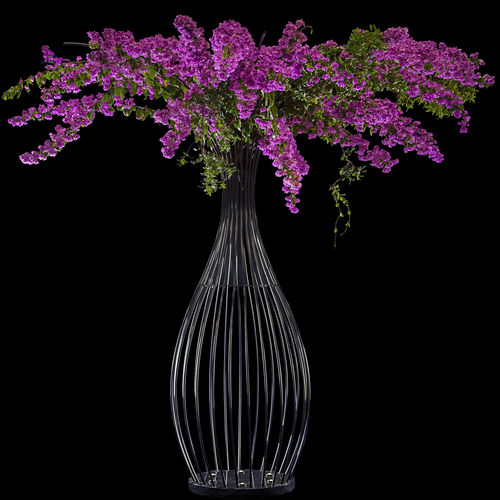 Säulenfuß / originelles Design - BOTTLE PALM ART - Feel Green - Metall / Garten / mit integrierter Beleuchtung
