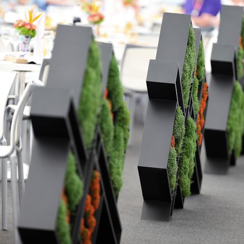 Holz-Raumteiler - FLOWERS LIBRARY - Feel Green - für Büro / für Restaurants / für öffentliche Bereiche