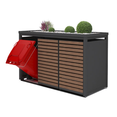 Recyclings-Mülltonnenbox - STYLEOUT® 120/240  - Dukin d.o.o. - für Privatgebrauch / Aluminium