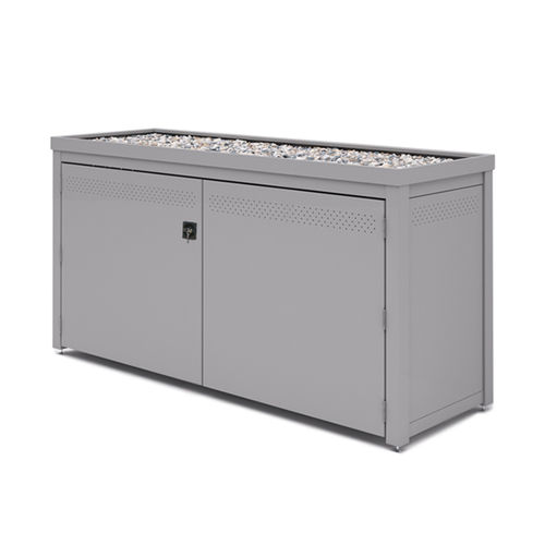 Aluminium-Mülltonnenbox - BioBOX 4 x 50 L - Dukin d.o.o. - pulverbeschichteter Stahl