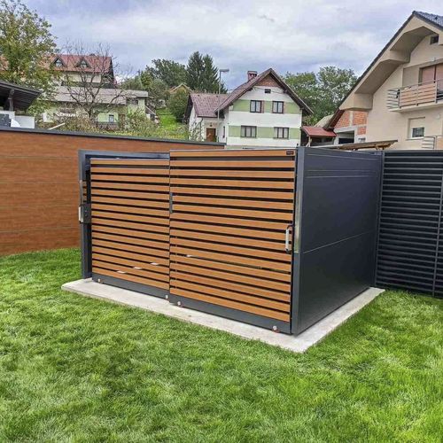 Stahl-Fahrradunterstand - StyleOUT® BIKE LINIS - Dukin d.o.o. - gesichert / Aluminium