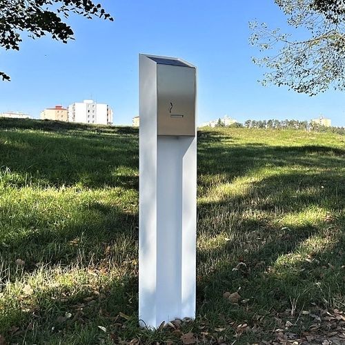 Sockel-Aschenbecher - D.N.A. ASH - STREETPARK s.r.o. - galvanisiertem Stahl / Edelstahl / pulverbeschichteter Stahl