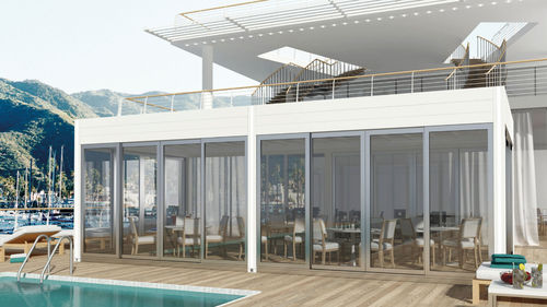 Schiebefenstertür - SLIDING DOORS - RGM srl - Aluminium / mit Doppelverglasung / mit Wärmedämmung