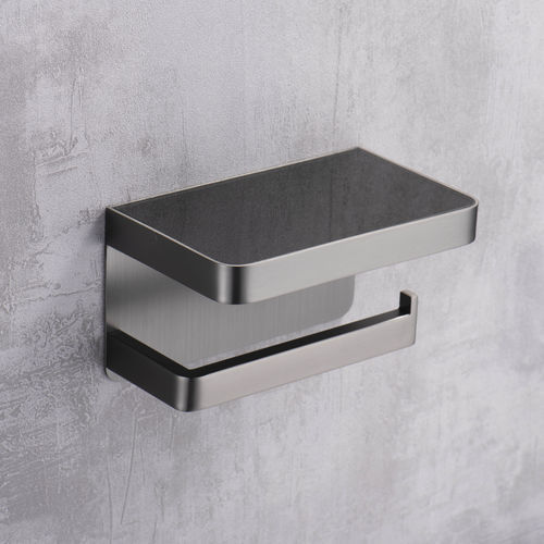 Wandmontierter WC-Rollenhalter - H78 - Bathvo Technology Co. Ltd. - Edelstahl / Glas / poliert