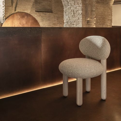 Moderner Stuhl - Flock CS2 - NOOM - für den Innenraum / Stoff / Gestell aus Holz