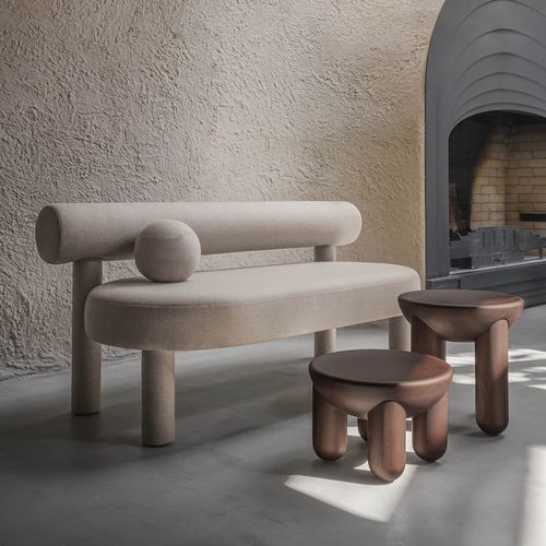 Modernes Sofa - Gropius CS1 - NOOM - Stoff / mit abnehmbarem Kissen / handgefertigt