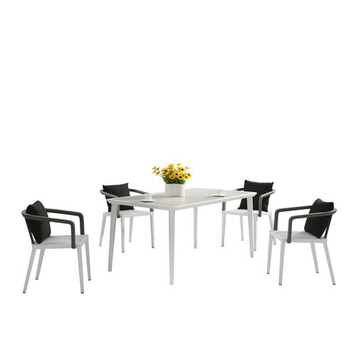Moderner Gartenstuhl - H-25070 - Howvin outdoor furtniture - für Außenbereich / Kordel / Gestell aus Aluminium