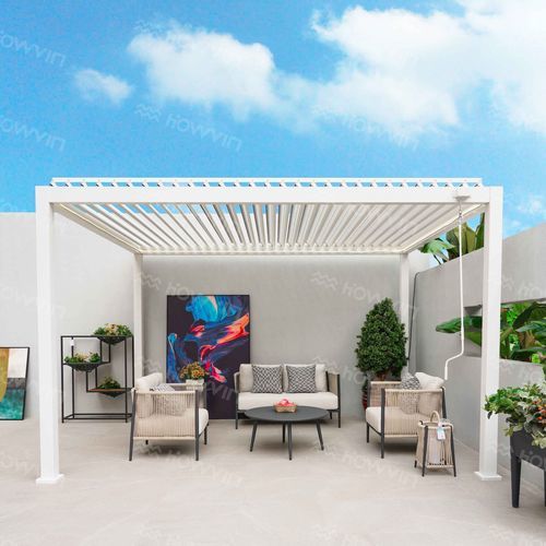 Selbsttragende Pergola - H-728W - Howvin outdoor furtniture - Aluminium / aus lackiertem Aluminium / extrudiertes Aluminium