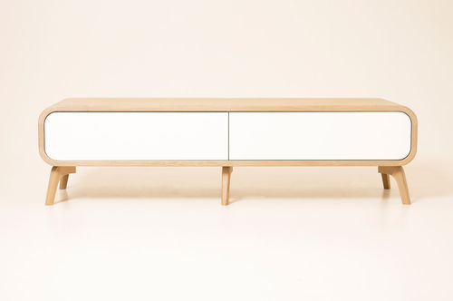 Modernes Fernsehmöbel - KAF-3 - MB Oaksas - lowboard / maßgefertigt / Eiche
