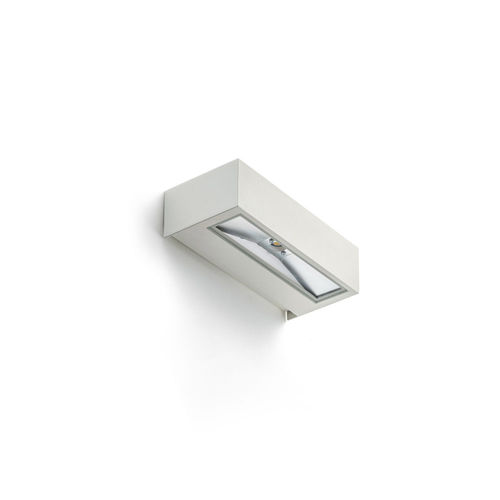 Moderne Wandleuchte - SLIM - FRANCESCONI - für den Innenraum / Edelstahl / Vorderseite aus Hartglas
