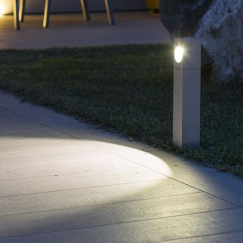 Leuchtpoller für Garten - UOP - FRANCESCONI - modern / Edelstahl / mit Diffusor aus Hartglas
