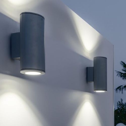 Moderne Wandleuchte - MOK  - FRANCESCONI - für Außenbereich / Edelstahl / Vorderseite aus Hartglas