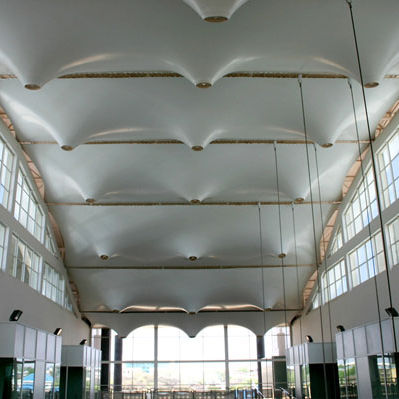 Membrankabel-Flächentragwerk - ATRIUMS  - ICON INTERIORS AND EXTERIORS - mit Bogen / für Abdeckung / lichtdurchlässig