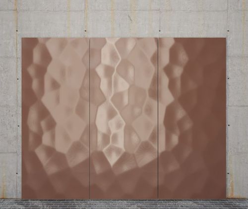 Ornament-Metallblech - BT-3D-310 PUNCHY POLYGONS - Binder Parametric Metal GmbH - perforiert / Aluminium / Stahl