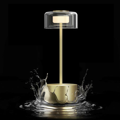 Tischlampe - HEMERA - MIKROS - Voltra Lighting - Metall / Borosilikatglas / modern