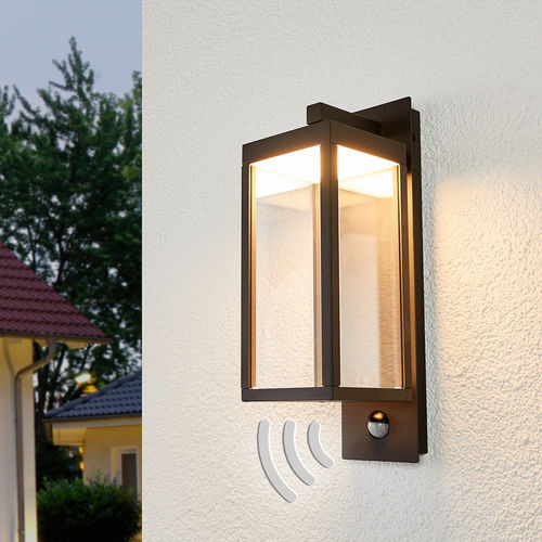 Moderne Wandleuchte - FERDINAND WITH SENSOR - Lucande - für Außenbereich / Aluminium / Glas