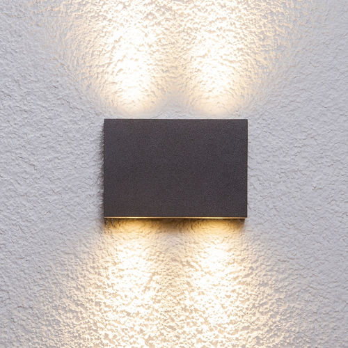 Moderne Wandleuchte - HENOR - Lucande - für Außenbereich / Aluminium / rechteckig