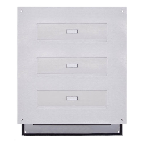Wandmontierter Briefkasten - DESIGNER : 515DW-2-V-GI106 - Briefkasten Manufaktur Lippe GmbH - Einbau / individuell / mit integrierter Gegensprechanlage