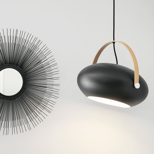 Hängelampe - DC - Halo Design - Aluminium / Eiche / organisches Design