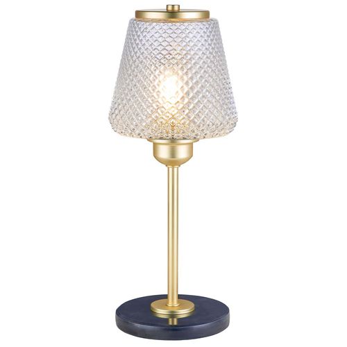 Tischlampe - DAMN FASHIONISTA - Halo Design - Messing / Rauchglas / Marmor