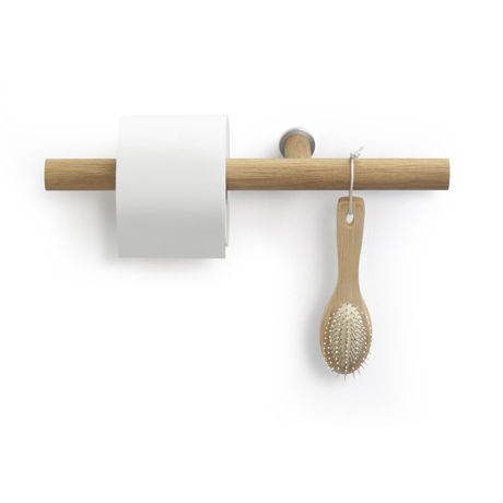 Wandmontierter WC-Rollenhalter - 40097 - SIDE BY SIDE - Holz