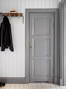 Tür für Innenbereich - GREY - James Solomon Ltd - Holz / einflügelig / ohne Verglasung