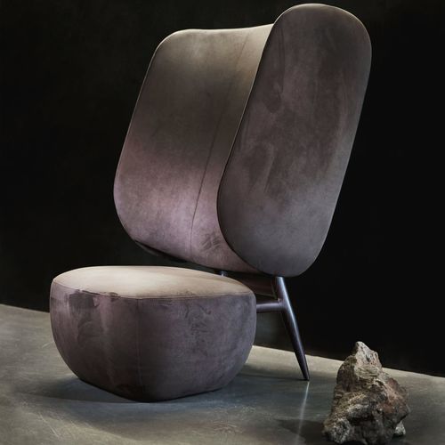 Moderner Kaminsessel - ELEPHANT M6 - Sergey Makhno Product - Stoff / Holz / Hochlehner