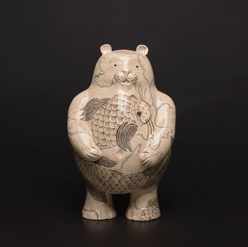 Keramik-Skulptur - DIDO CARPS - Sergey Makhno Product - bodenstehend / beige / Tier