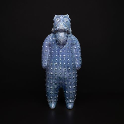Keramik-Skulptur - DIDO ZDOROVAN - Sergey Makhno Product - bodenstehend / blau / Tier